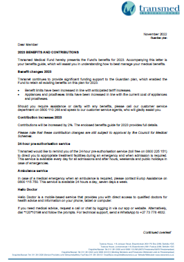 Covering letter 2025