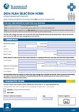 Plan selection form 2026